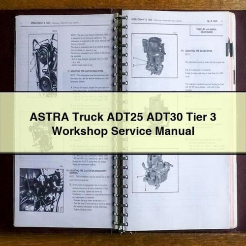 Manual de servicio y reparación del taller de camiones ASTRA ADT25 ADT30 Tier 3