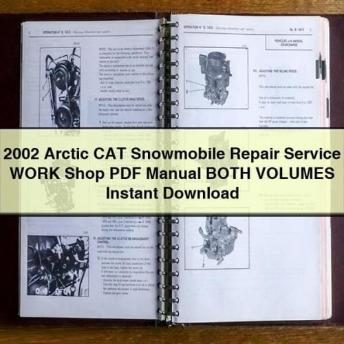 2002 Arctic CAT Snowmobile Repair Service WORK Shop PDF Manual BOTH VOLUMES Instant Download