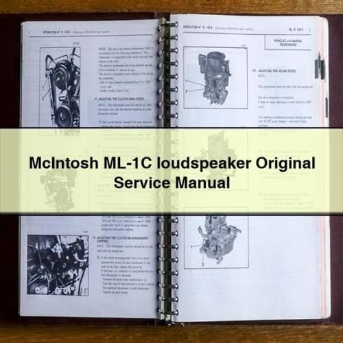 McIntosh ML-1C loudspeaker Original Service Manual PDF Download