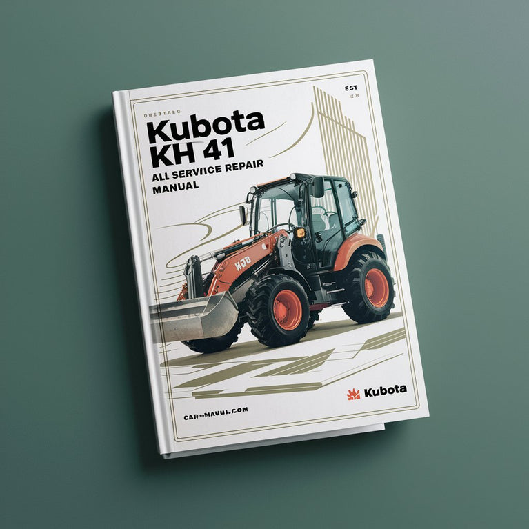 Manual de servicio y reparación de excavadoras Kubota KH 41