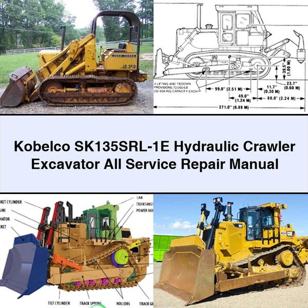 Manual de servicio y reparación de todas las excavadoras hidráulicas de cadenas Kobelco SK135SRL-1E