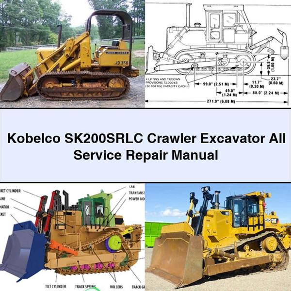 Manual de servicio y reparación de todas las excavadoras de cadenas Kobelco SK200SRLC