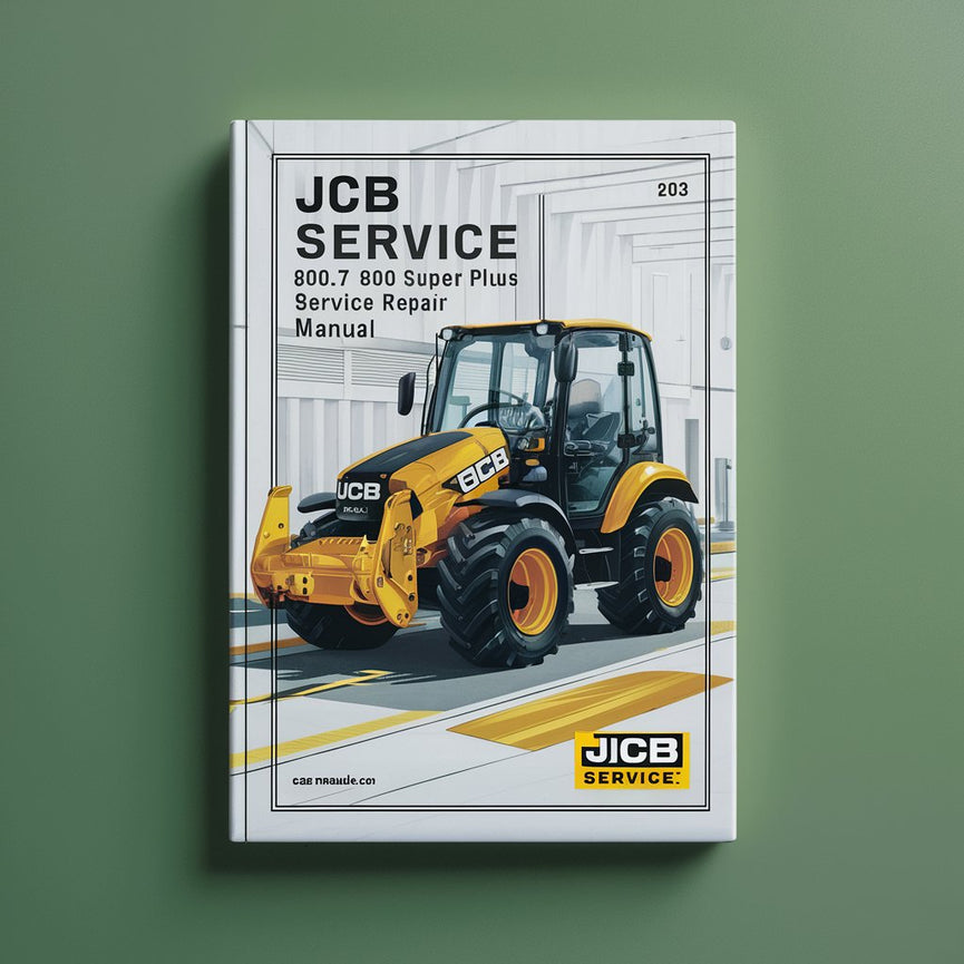 JCB Service 802.7 803 804 Super Plus Mini Excavator Repair Service Manual Instant Download PDF