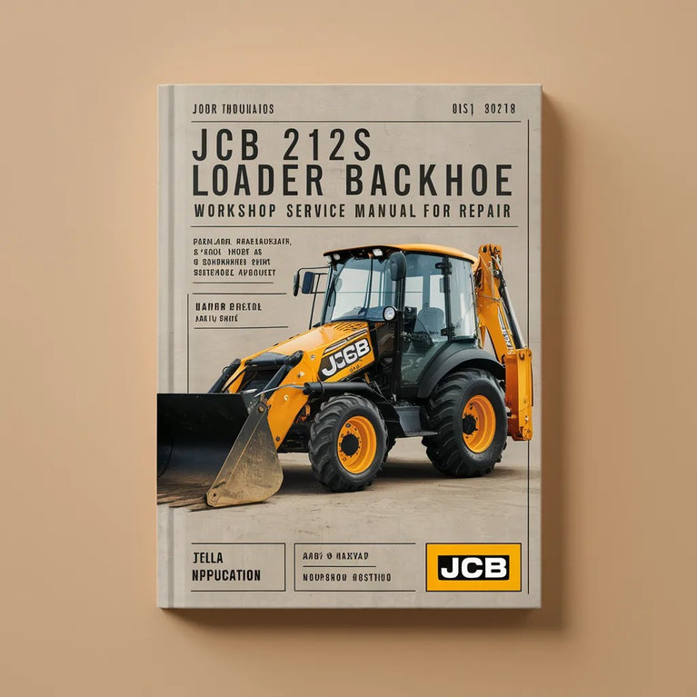 Manual de servicio del taller de la retroexcavadora cargadora JCB 212S para reparación