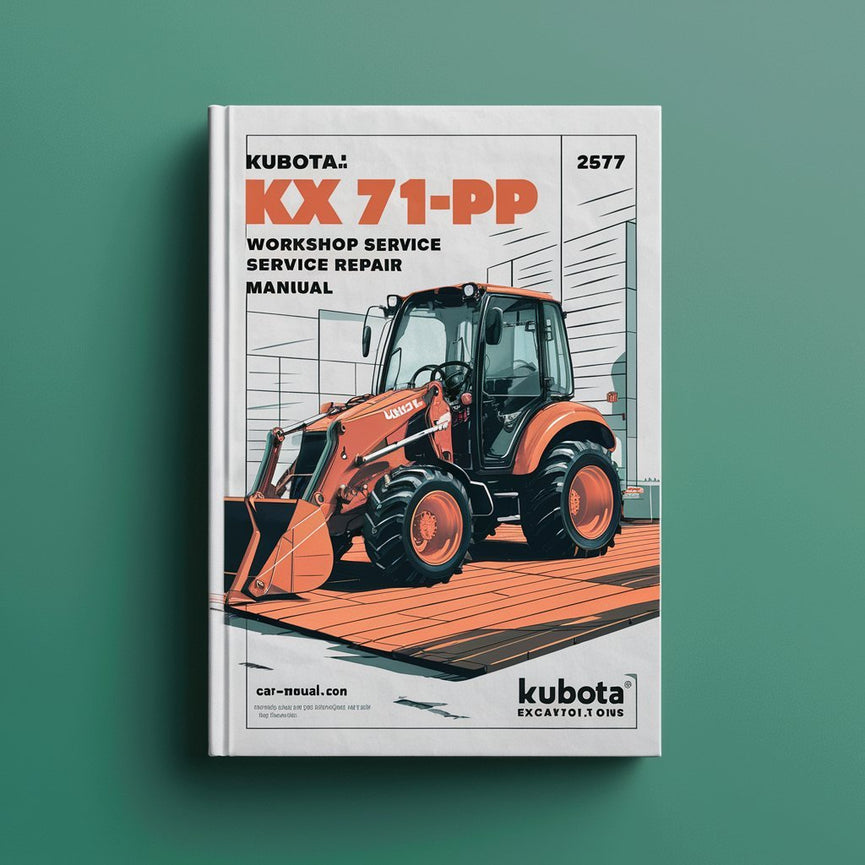 Manual de servicio y reparación del taller de la excavadora Kubota KX 71-3PP