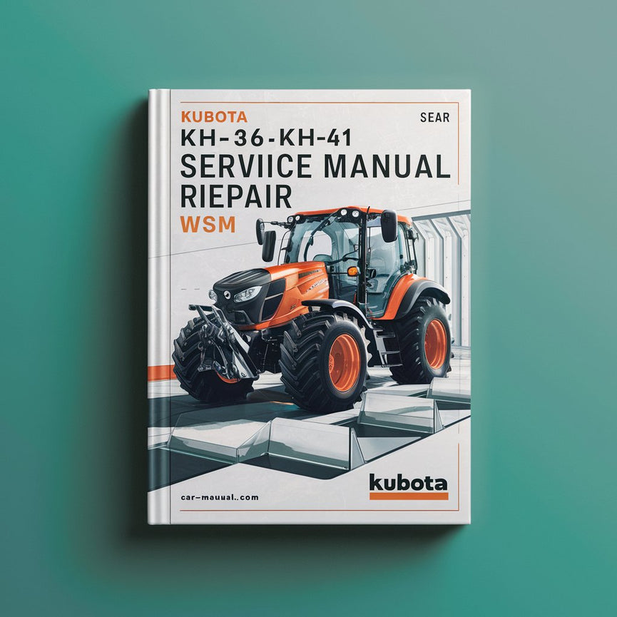 Kubota KH36 KH41 KH-36 KH-41 WSM Service Manual Repair