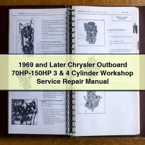 1969 and Later Chrysler Outboard 70HP-150HP 3 & 4 Cylinder Workshop Service Repair Manual PDF Download