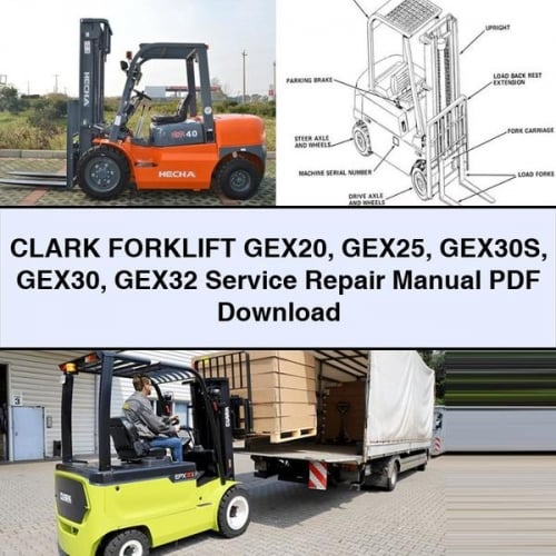 CLARK FORKLIFT GEX20 GEX25 GEX30S GEX30 GEX32 Service Repair Manual PDF Download