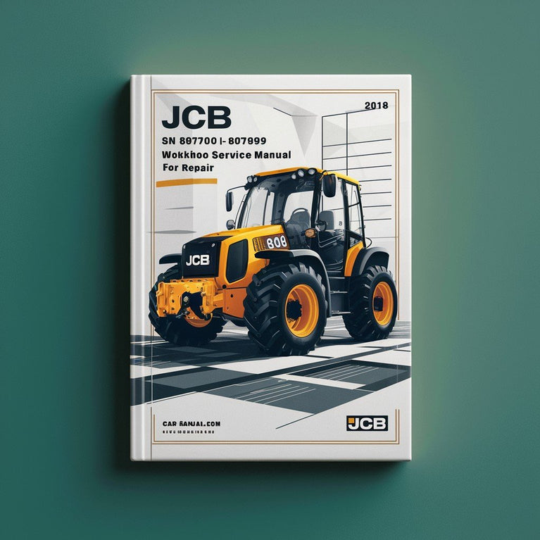 Manuel d'entretien et de réparation de l'atelier JCB 8018 SN 897000-897999