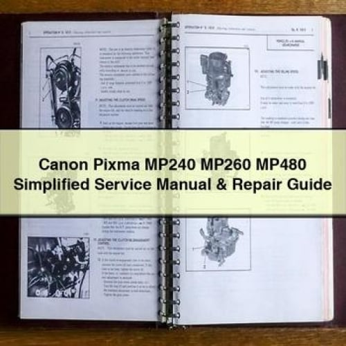 Canon Pixma MP240 MP260 MP480 Simplified Service Manual & Repair Guide PDF Download