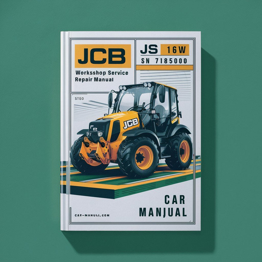 Manual de reparación y servicio del taller JCB JS 160 W SN 718500 en adelante