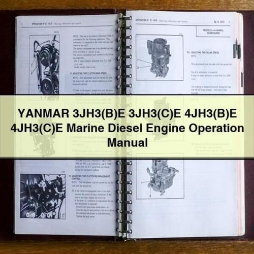 Manual de funcionamiento del motor diésel marino YANMAR 3JH3(B)E 3JH3(C)E 4JH3(B)E 4JH3(C)E