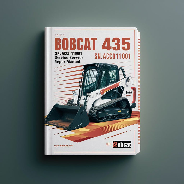 Manual de servicio y reparación de excavadoras BOBCAT 435 SN AACB11001 y superiores