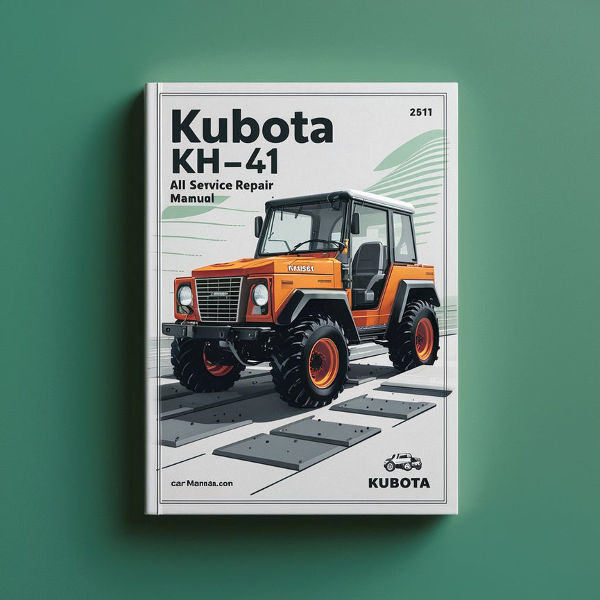 Manuel de réparation et d'entretien complet Kubota KH41 KH-41