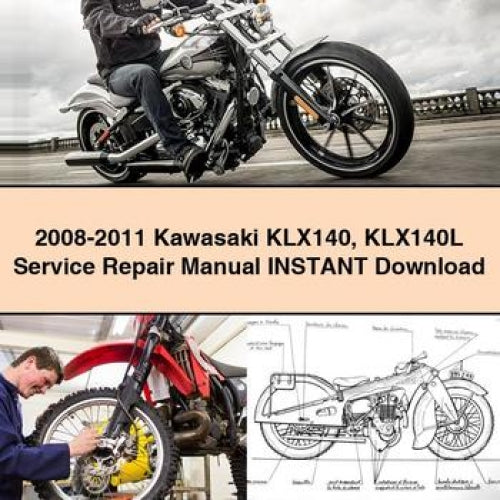 2008-2011 Kawasaki KLX140 KLX140L Service Repair Manual Instant Download PDF