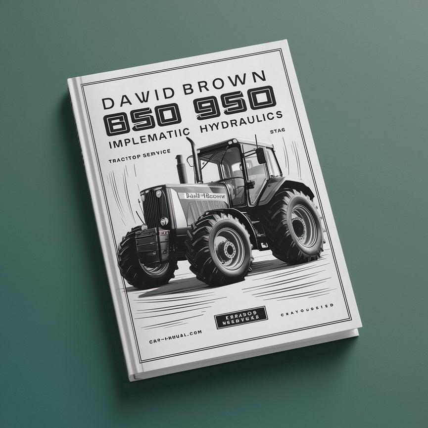 David Brown 850 950 Implematic Hydraulics Tractor Workshop Service & Repair Manual PDF Download