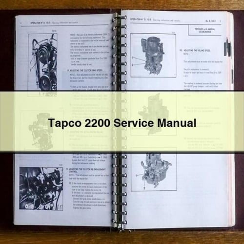 Téléchargement PDF du manuel d'entretien du Tapco 2200