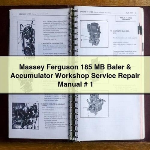 Massey Ferguson 185 MB Baler & Accumulator Workshop Service Repair Manual # 1 Download PDF