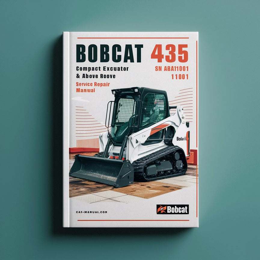 Manual de servicio y reparación de excavadoras compactas BOBCAT 435 SN AA8A11001 y superiores