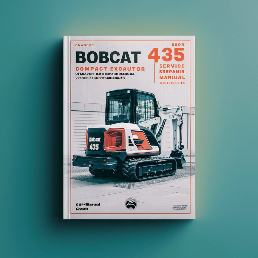 Manual de servicio y reparación de la excavadora compacta Bobcat 435 + Manual de operación y mantenimiento + Esquema de cableado/hidráulico/hidrostático