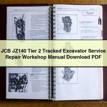 JCB JZ140 Tier 2 Tracked Excavator Service Repair Workshop Manual