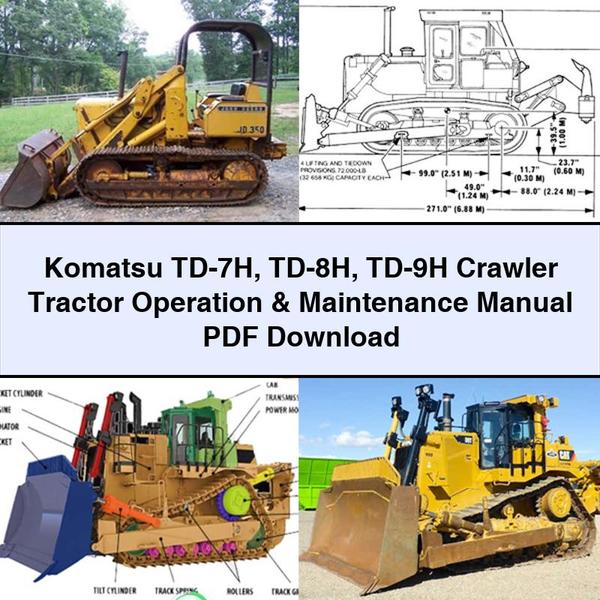 Manual de operación y mantenimiento del tractor de orugas Komatsu TD-7H TD-8H TD-9H