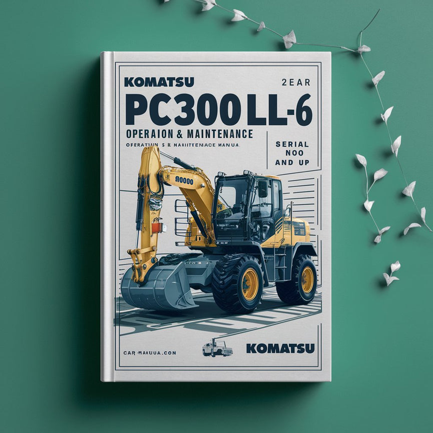 Manual de operación y mantenimiento de la excavadora forestal Komatsu PC300LL-6 (número de serie: A84001 y posteriores)