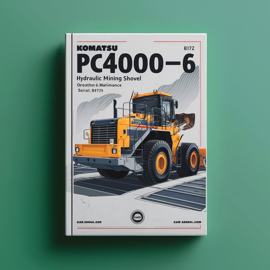 Manual de operación y mantenimiento de la pala minera hidráulica Komatsu PC4000-6 (número de serie: 8172)