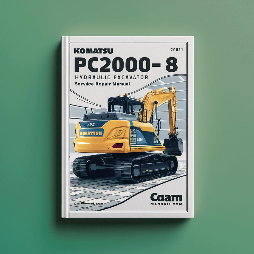 Manual de servicio y reparación de la excavadora hidráulica Komatsu PC2000-8 (número de serie: 20001 y posteriores)