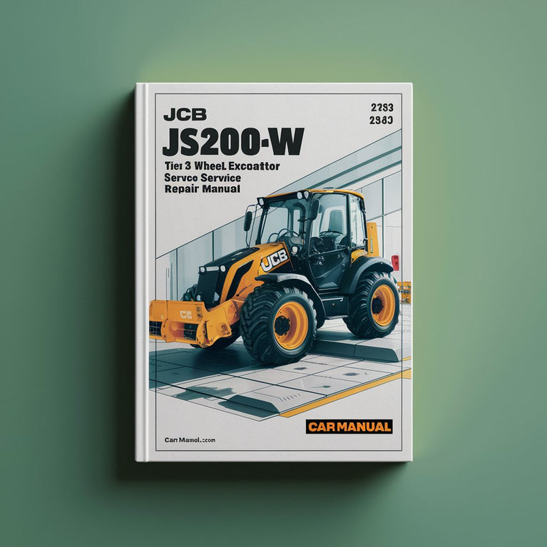 Manual de reparación y servicio de excavadora de ruedas JCB JS200W Tier 3 SN 2143862-2143863