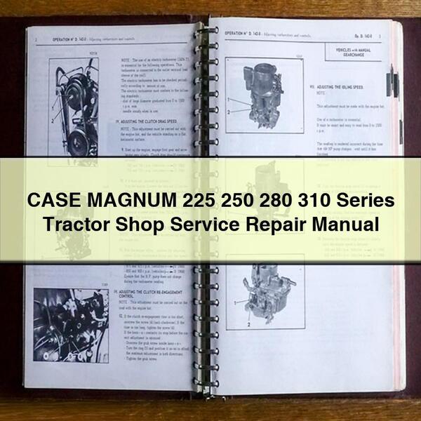 Manual de servicio y reparación del taller del tractor CASE MAGNUM serie 225 250 280 310