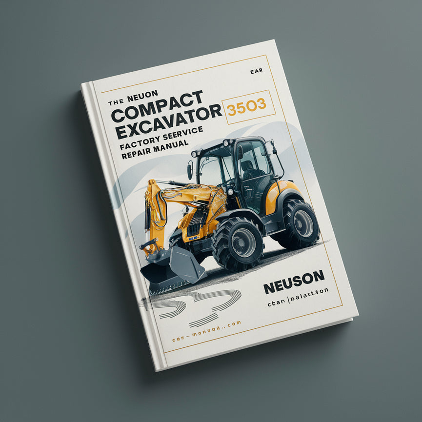 Manual de reparación y servicio de fábrica de la excavadora compacta Neuson 3503