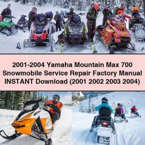 Manuel d'entretien et de réparation de motoneige Yamaha Mountain Max 700 2001-2004 Téléchargement instantané (2001 2002 2003 2004) PDF