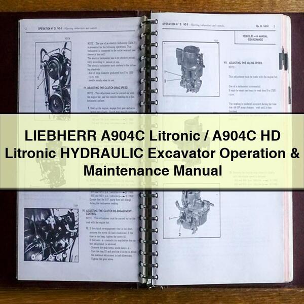 Manual de operación y mantenimiento de la excavadora hidráulica LIEBHERR A904C Litronic / A904C HD Litronic