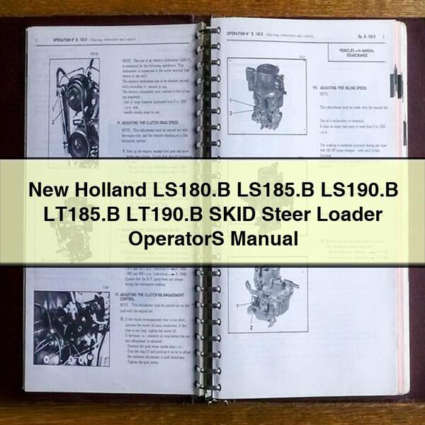 Manual del operador de minicargadora New Holland LS180.B LS185.B LS190.B LT185.B LT190.B