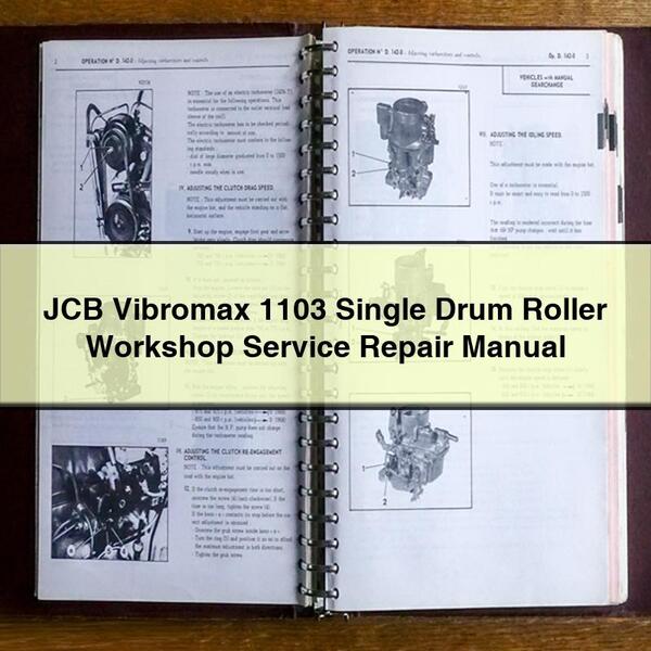 JCB Vibromax 1103 Single Drum Roller Workshop Service Repair Manual