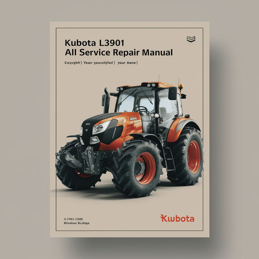 Manual de servicio y reparación del tractor Kubota L3901