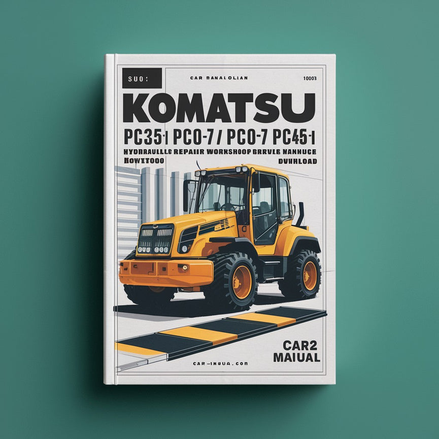 Manual de taller y reparación de excavadoras hidráulicas Komatsu PC25-1 PC30-7 PC40-7 PC45-1 (número de serie 1001 y posteriores, 18001 y posteriores)