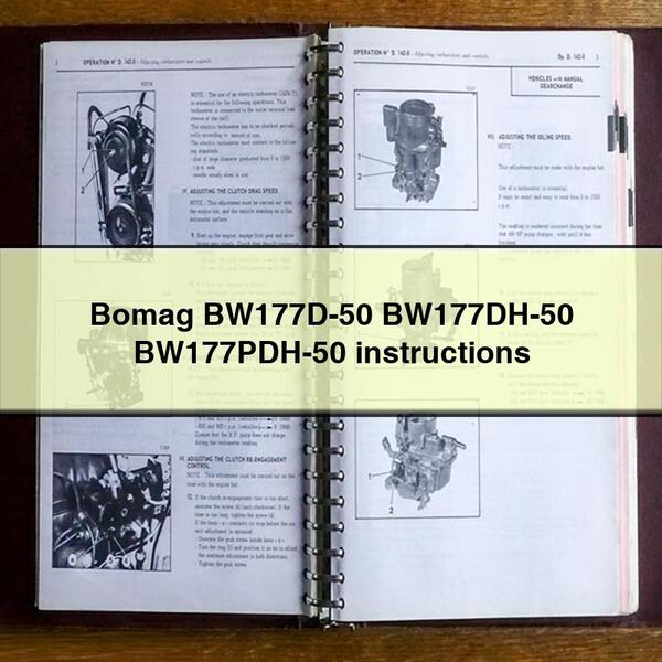 Bomag BW177D-50 BW177DH-50 BW177PDH-50 instructions