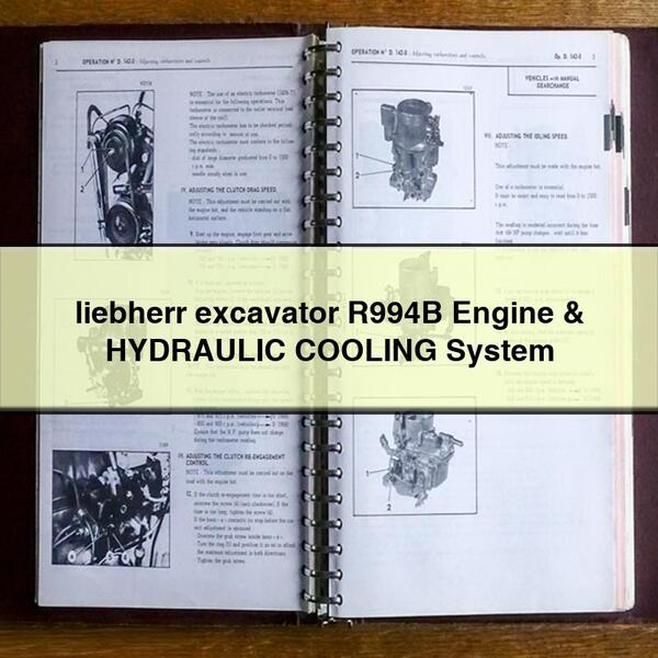 liebherr excavator R994B Engine & HYDRAULIC COOLING System