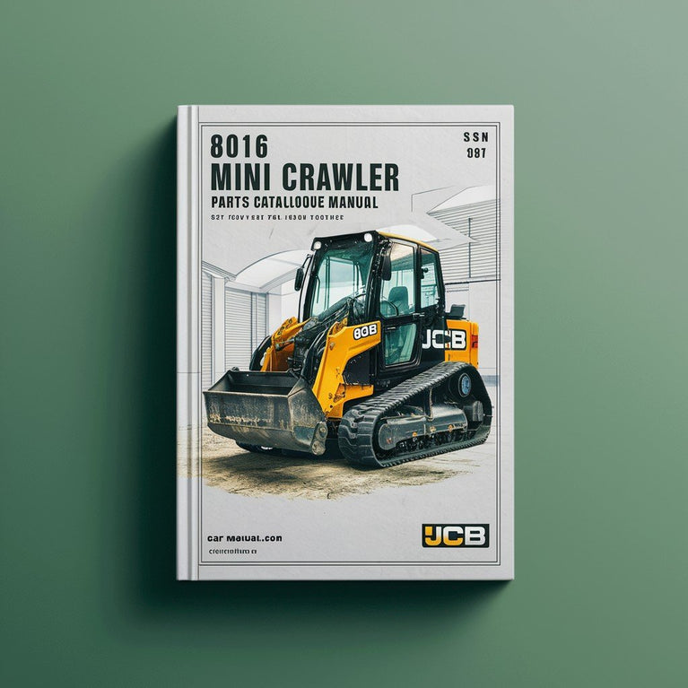 Manual del catálogo de piezas de la miniexcavadora sobre cadenas JCB 8016 (número de serie: 01155000-01155999 01505500-01506499)