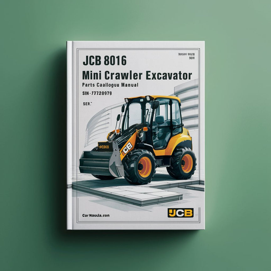 Manual del catálogo de piezas de la miniexcavadora sobre cadenas JCB 8016 (número de serie: 00728750-00729999)