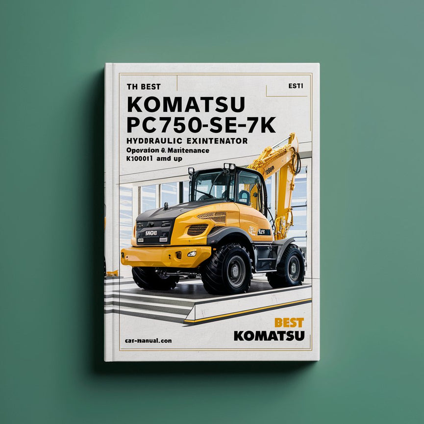 Manual de operación y mantenimiento de la excavadora hidráulica Komatsu PC750LC-7K PC750SE-7K (número de serie: K40001 y posteriores)