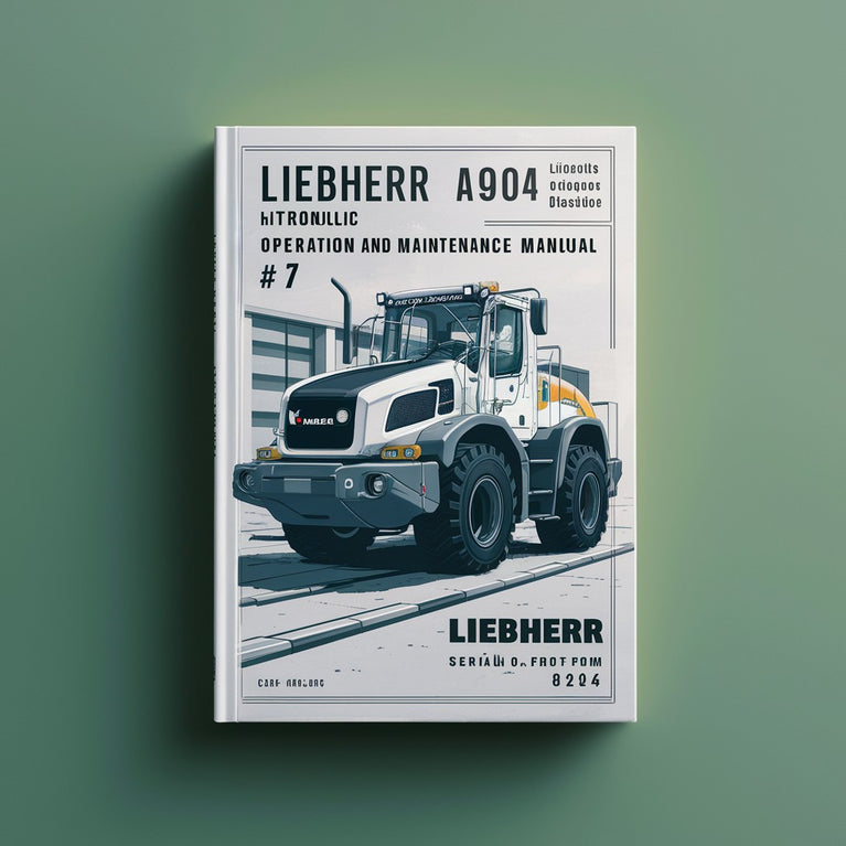 LIEBHERR A904 LITRONIC HYDRAULIC Excavator Operation And Maintenance Manual #7 (Serial no. from: 8264)