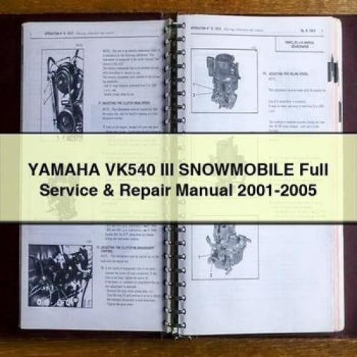 Manuel complet de réparation et d'entretien de la motoneige Yamaha VK540 III 2001-2005 Téléchargement PDF