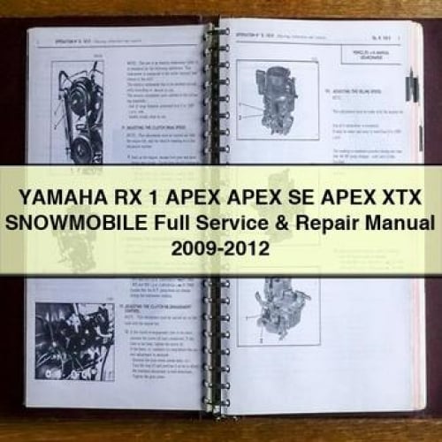 Manuel complet de réparation et d'entretien de la motoneige Yamaha RX 1 APEX APEX SE APEX XTX 2009-2012 Télécharger le PDF