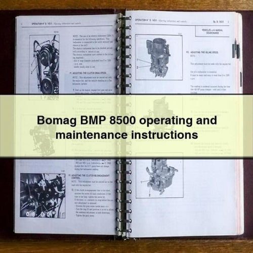 Bomag BMP 8500 - Instructions d'utilisation et d'entretien