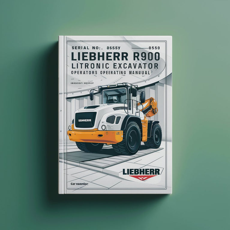 LIEBHERR R900 HDS LITRONIC TUNNEL Excavator OperatorS Operating Manual (Serial no. from: 8559) PDF Download