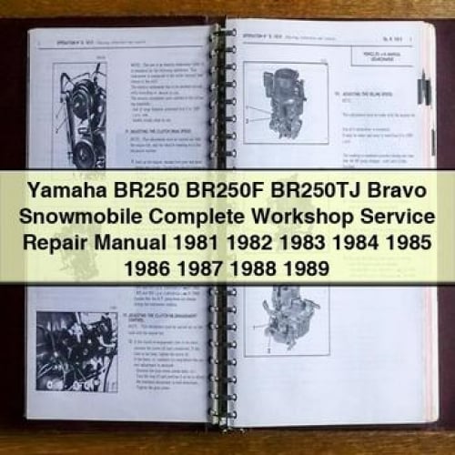 Manuel de réparation et d'entretien complet de la motoneige Yamaha BR250 BR250F BR250TJ Bravo 1981 1982 1983 1984 1985 1986 1987 1988 1989 Télécharger le PDF