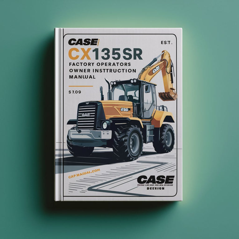 Case CX135SR Excavator Factory Operators Owner Instruction Manual - Improved - Download PDF